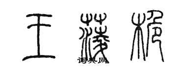 陈墨王菱桅篆书个性签名怎么写