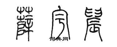 陈墨薛宇晨篆书个性签名怎么写