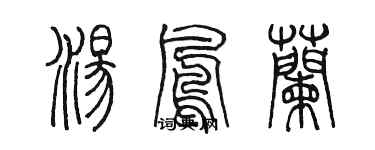 陈墨汤凤兰篆书个性签名怎么写