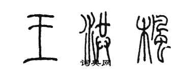 陈墨王洪枫篆书个性签名怎么写