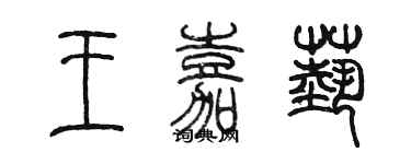 陈墨王嘉艺篆书个性签名怎么写