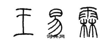 陈墨王易霖篆书个性签名怎么写