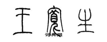 陈墨王宽生篆书个性签名怎么写