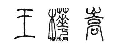 陈墨王桦嵩篆书个性签名怎么写