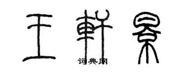 陈墨王轩影篆书个性签名怎么写