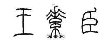 陈墨王素臣篆书个性签名怎么写