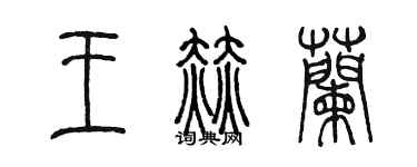 陈墨王赫兰篆书个性签名怎么写