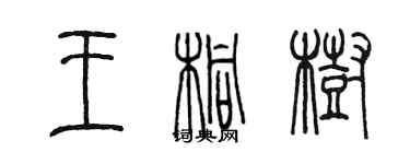 陈墨王桐树篆书个性签名怎么写