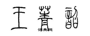 陈墨王菁韶篆书个性签名怎么写