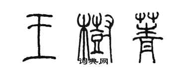 陈墨王树菁篆书个性签名怎么写