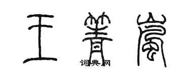 陈墨王箐岚篆书个性签名怎么写