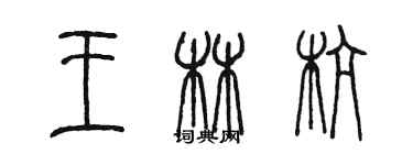 陈墨王林杭篆书个性签名怎么写