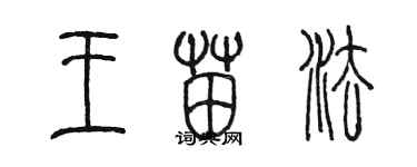 陈墨王苗法篆书个性签名怎么写