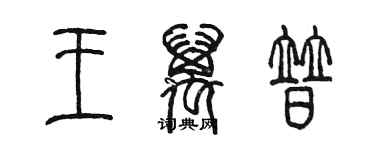 陈墨王万普篆书个性签名怎么写