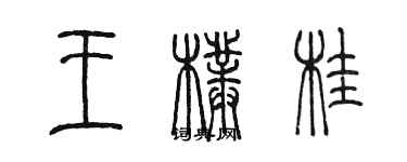 陈墨王朴桂篆书个性签名怎么写