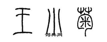 陈墨王小菊篆书个性签名怎么写
