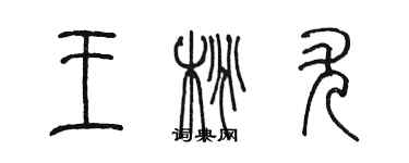 陈墨王桃尤篆书个性签名怎么写