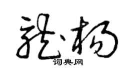 曾庆福龙杨草书个性签名怎么写