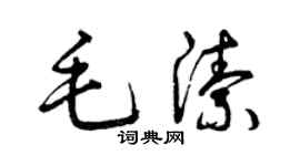 曾庆福毛洁草书个性签名怎么写