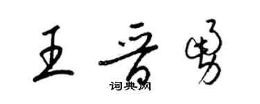 梁锦英王晋勇草书个性签名怎么写