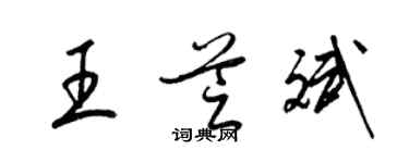 梁锦英王芝斌草书个性签名怎么写