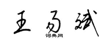 梁锦英王易斌草书个性签名怎么写