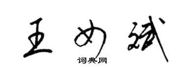 梁锦英王女斌草书个性签名怎么写