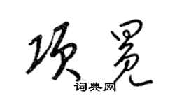 梁锦英项冕草书个性签名怎么写