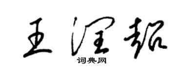 梁锦英王润超草书个性签名怎么写