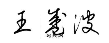 梁锦英王盛波草书个性签名怎么写