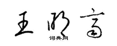 梁锦英王明齐草书个性签名怎么写
