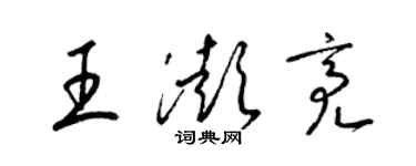 梁锦英王澎亮草书个性签名怎么写