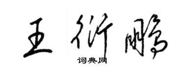 梁锦英王衍鹏草书个性签名怎么写