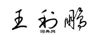 梁锦英王利鹏草书个性签名怎么写