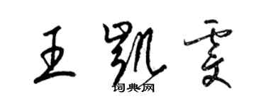 梁锦英王凯雯草书个性签名怎么写