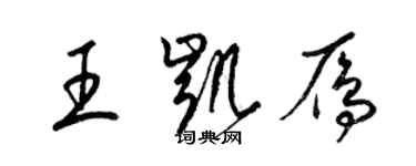 梁锦英王凯雁草书个性签名怎么写
