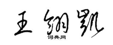 梁锦英王翎凯草书个性签名怎么写