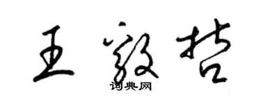 梁锦英王毅哲草书个性签名怎么写