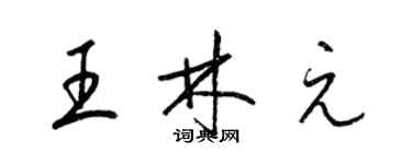 梁锦英王林元草书个性签名怎么写