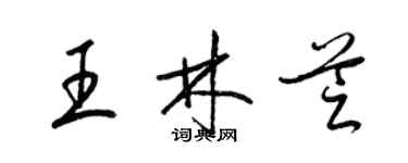 梁锦英王林芝草书个性签名怎么写