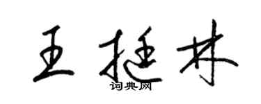 梁锦英王挺林草书个性签名怎么写