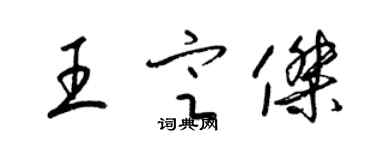 梁锦英王定杰草书个性签名怎么写