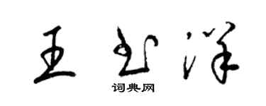 梁锦英王书洋草书个性签名怎么写