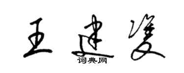 梁锦英王建双草书个性签名怎么写