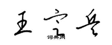 梁锦英王定兵草书个性签名怎么写