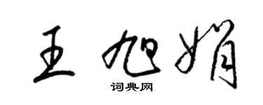 梁锦英王旭娟草书个性签名怎么写