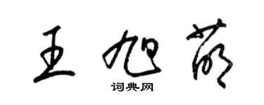 梁锦英王旭萌草书个性签名怎么写