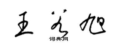梁锦英王谷旭草书个性签名怎么写