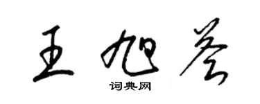梁锦英王旭荟草书个性签名怎么写