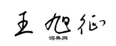梁锦英王旭征草书个性签名怎么写